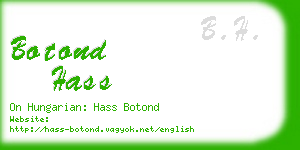 botond hass business card